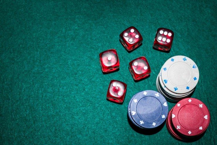 Texas Hold'em flop and betting action on metro4d link poker table